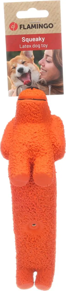 Flamingo Latex Hond Speelgoed - Oranje 7x28,2x10,7cm