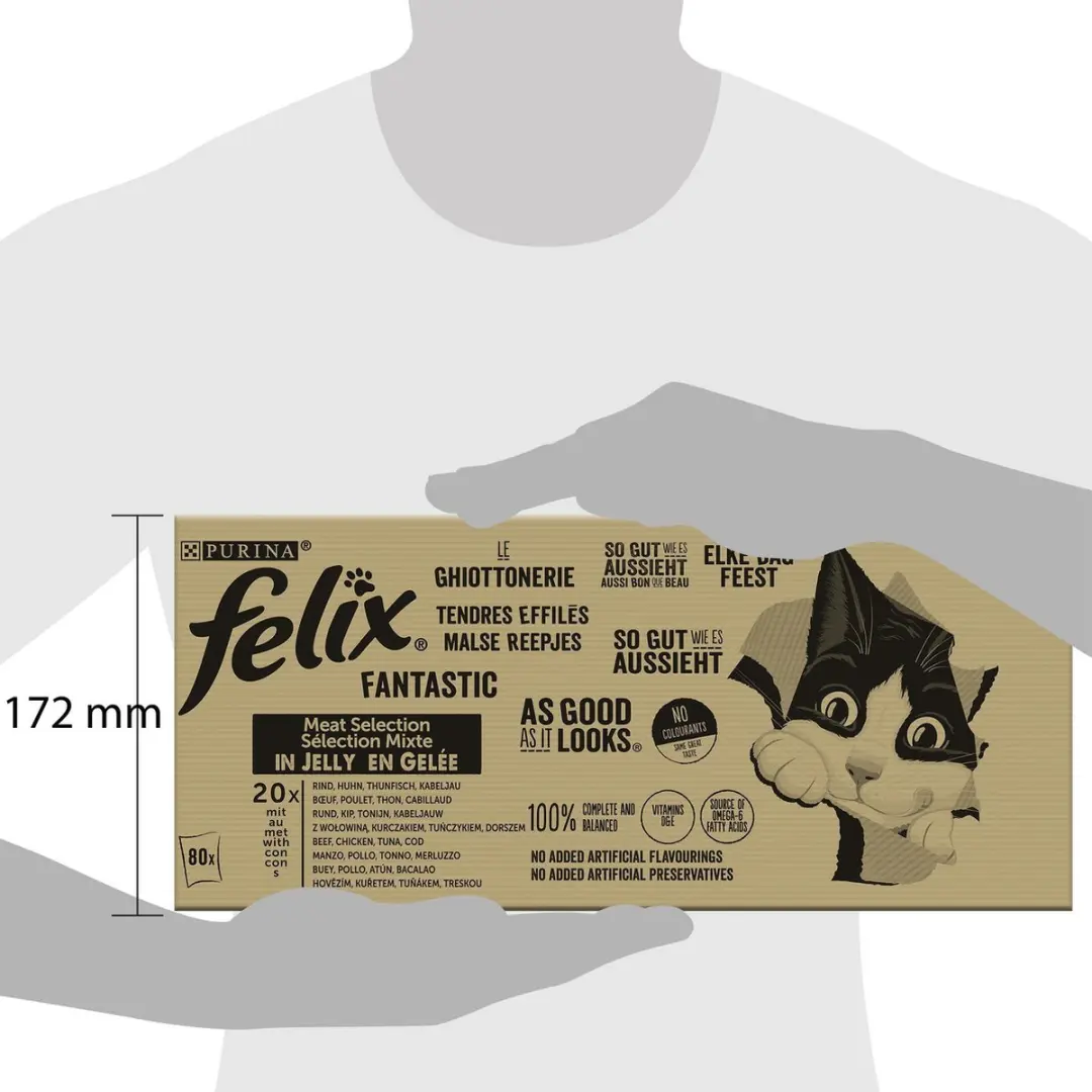 Felix Elke Dag Feest in Gelei Mix Selectie Kattenvoer - 80x85g
