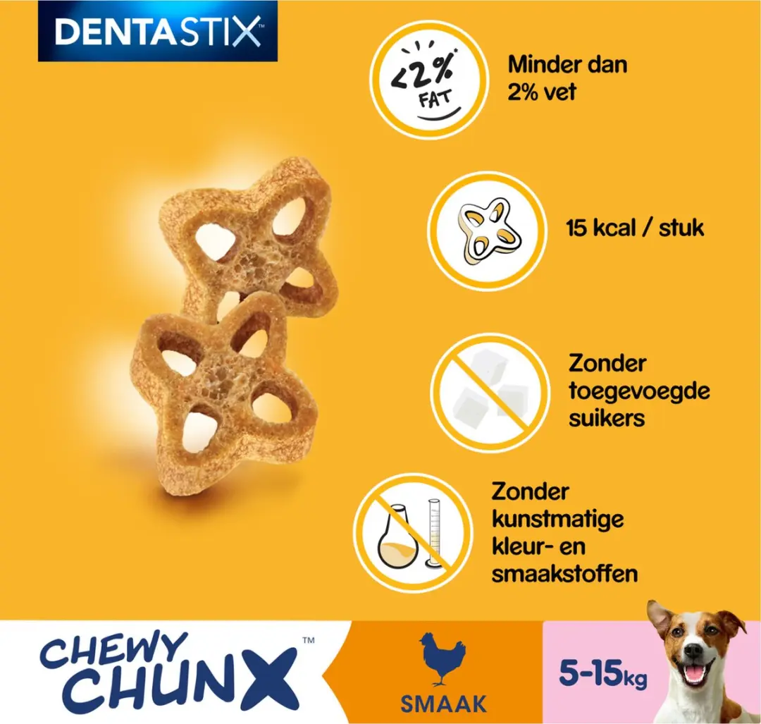 Pedigree Dentastix Chewy Chunx Mini Hondensnacks 68g - afbeelding 6 van 6