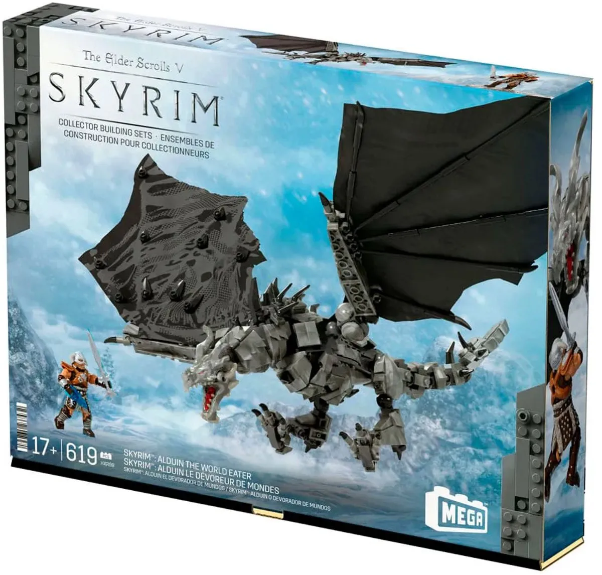 Mattel The Elder Scrolls Skyrim Alduin MEGA Construction Set - 619 Onderdelen - Multi