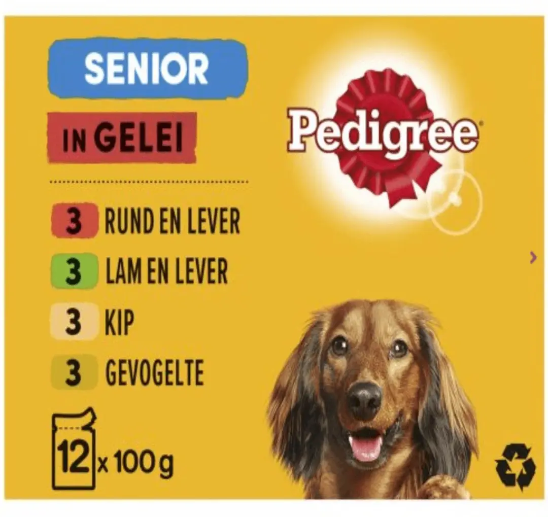 Pedigree Maaltijdzakjes Senior In Gelei 12x100g