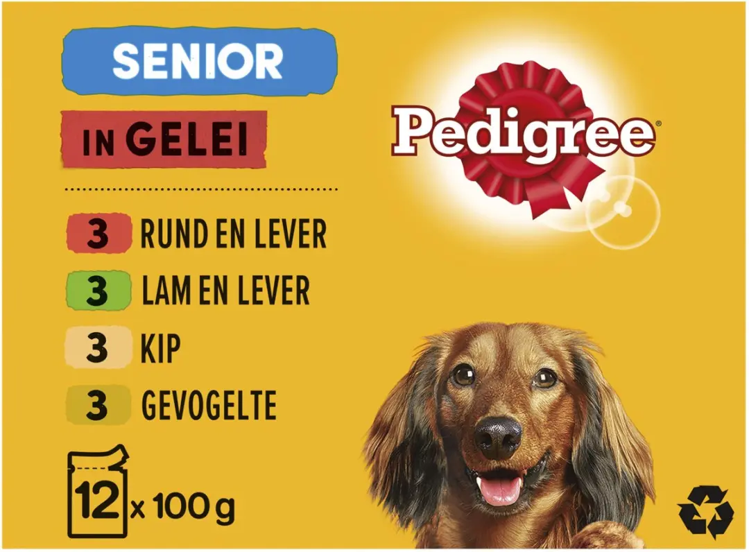 Pedigree Maaltijdzakjes Senior In Gelei 12x100g