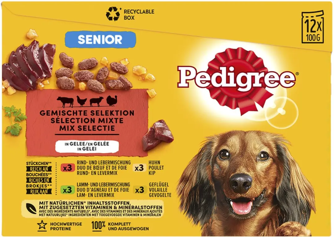 Pedigree Maaltijdzakjes Senior In Gelei 12x100g