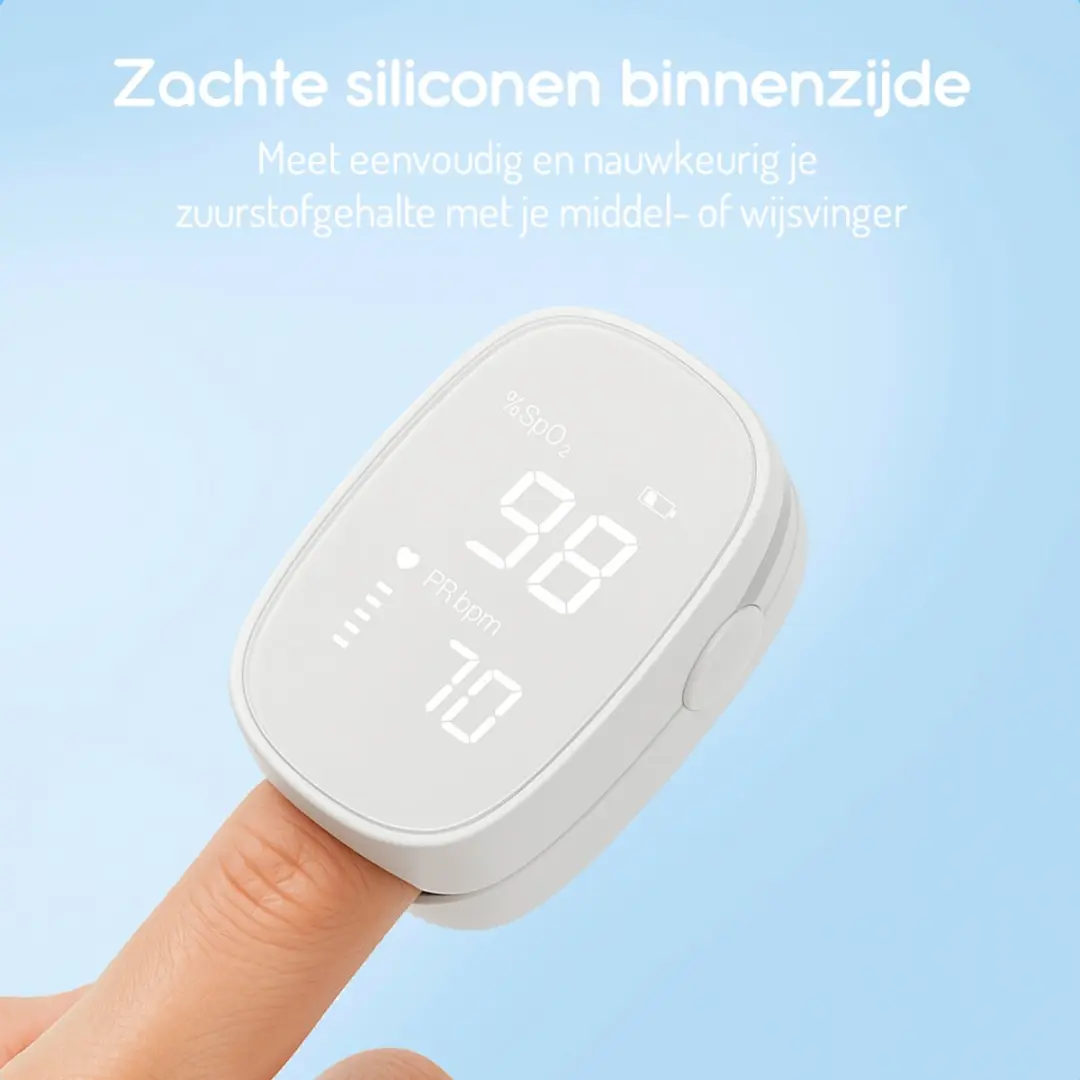 Romed Oximeter - Zuurstof & Hartslagmeter - 2x AAA