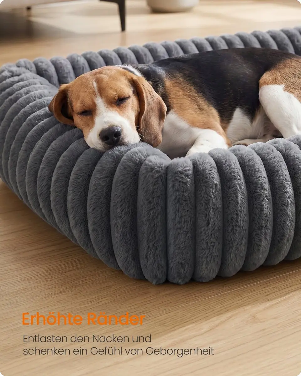 Songmics Hondenmand Orthopedisch 91x68x20cm - Loodgrijs