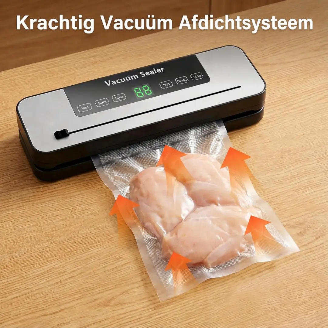 ECTEATOY Vacuümsealer 120W - 30 Zakken 17x25cm - Zilver