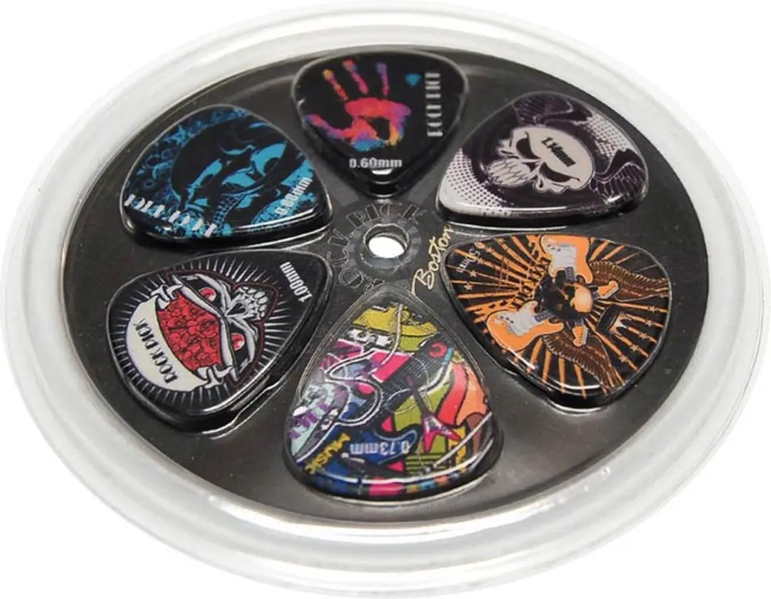Boston BRP6-MIX Plectrums - 6 Stuks - Celluloid - Diverse dikten 0,50-1,14mm - afbeelding 2 van 2