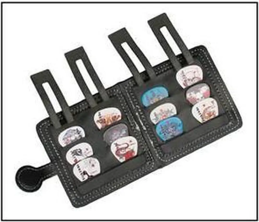 Boston PP-312 Plectrumportemonnee - 12 Celluloid Plectrums - Skulls & Bones