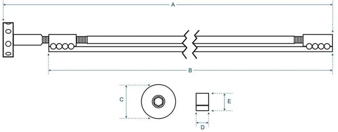 Boston TRD-440-W Double Action Truss Rod 440mm Spoke Wheel Elektrische Gitaar - afbeelding 2 van 3