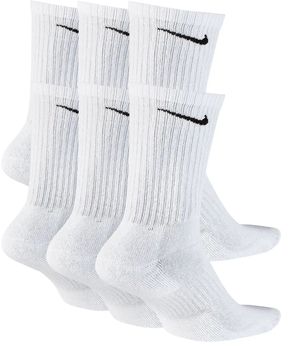 Nike Everyday Crew Sokken SX6910-100 - 6 Stuks - Wit