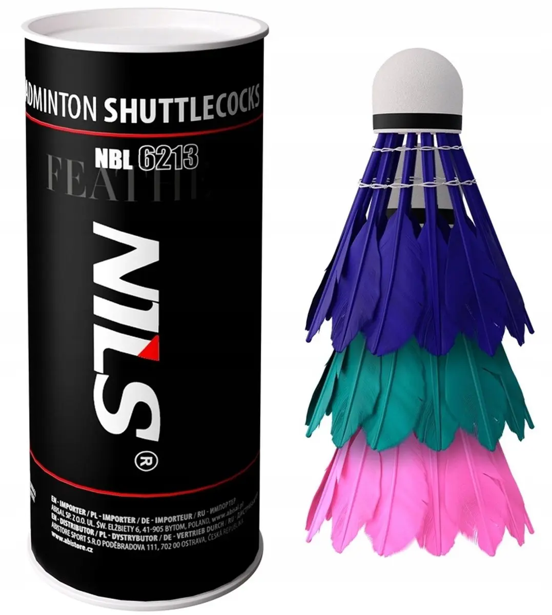 Nils Badmintonset - 2 rackets, 3 vederballen - Multicolor