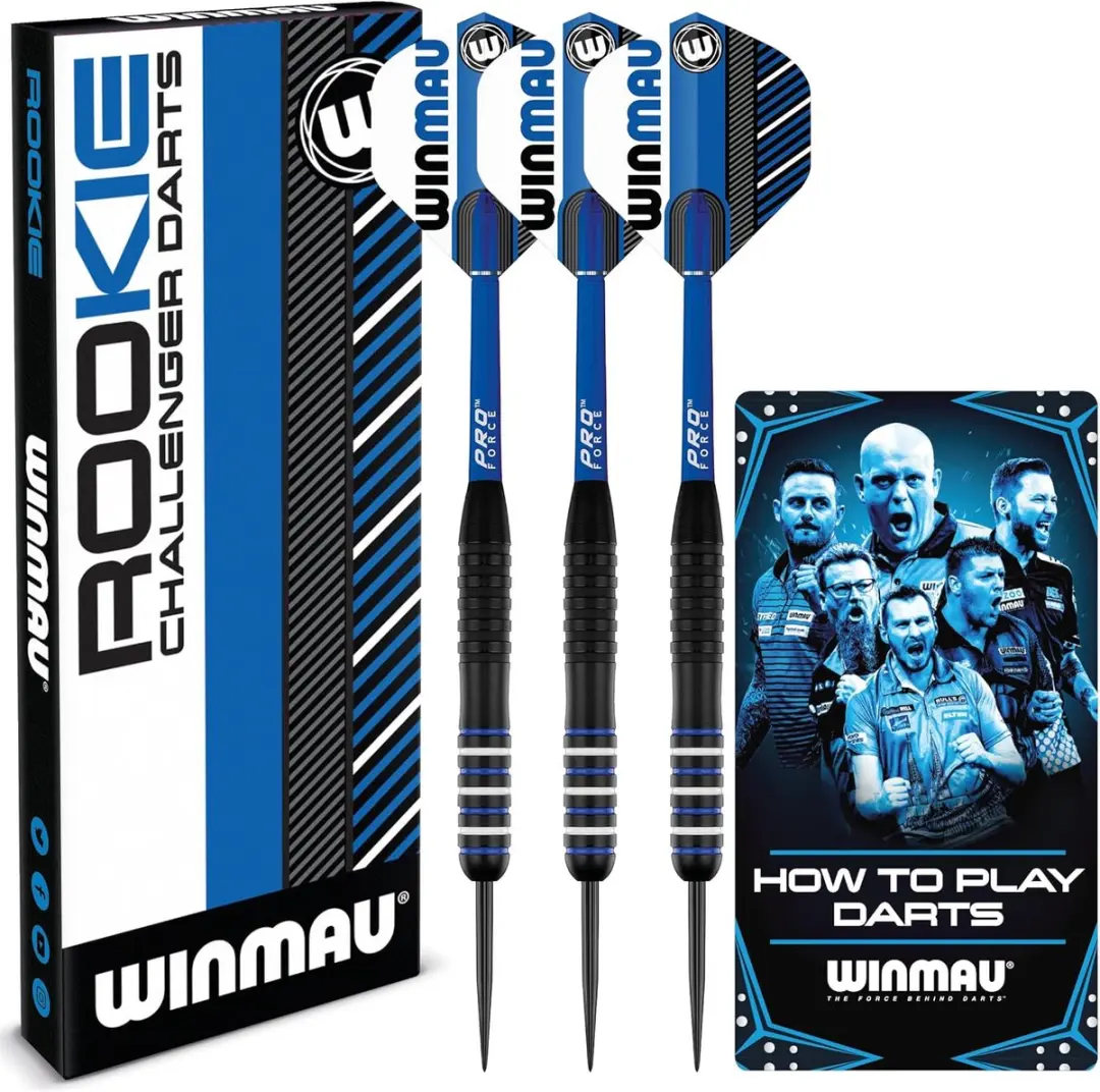 Winmau Dartpijlen Brass Darts Rookie 20g - Blauw - 9 Stuks
