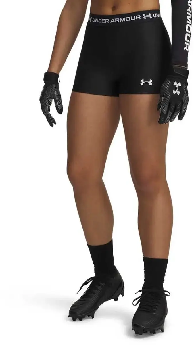 Under Armour HeatGear Shorty Dames Sportbroek M - Ultimate Zwart/Wit