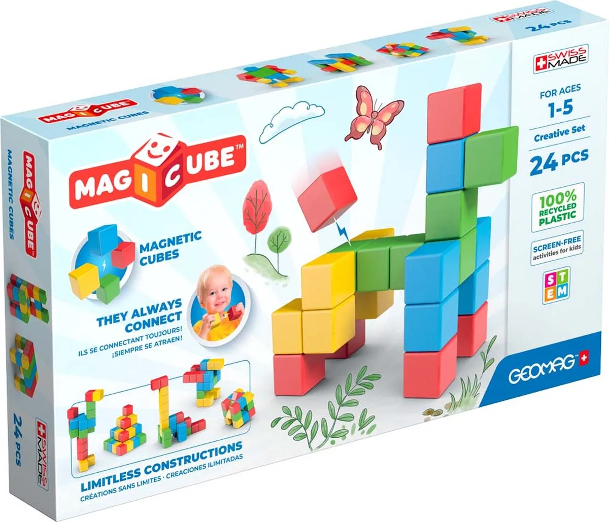 Geomag MagiCube Magnetische Blokken 24 Stuks