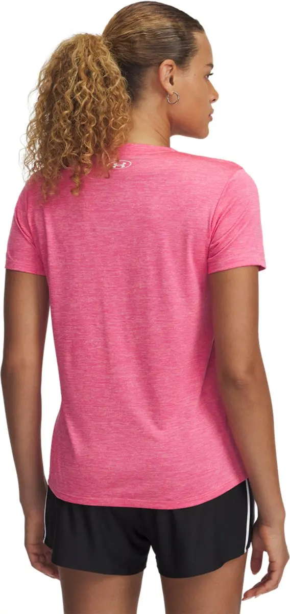 Under Armour Tech SSV Twist Dames Sportshirt - Roze/Wit XL - afbeelding 6 van 6
