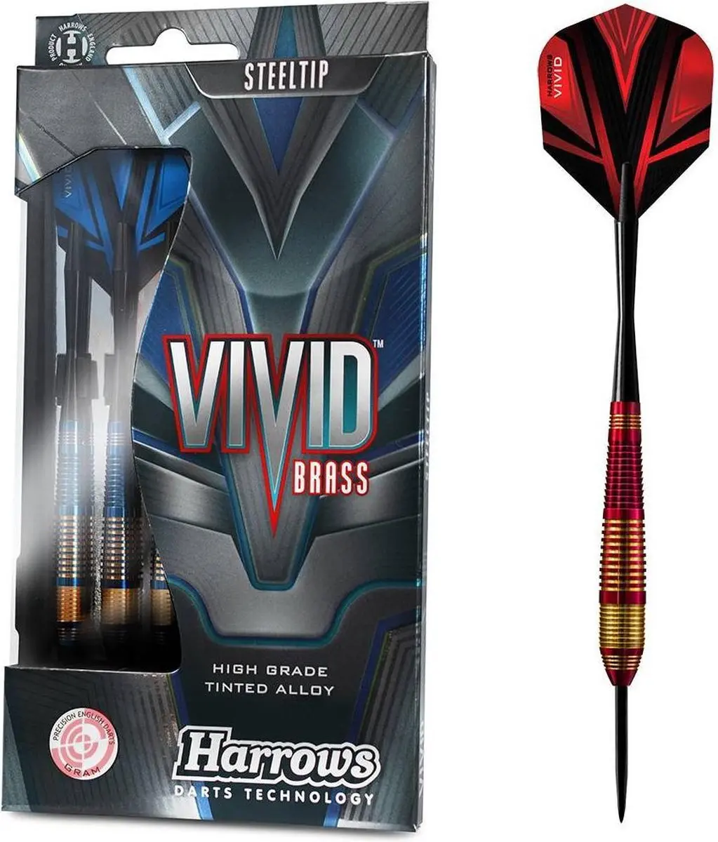 Harrows Vivid Red Brass Dartpijlen 22g