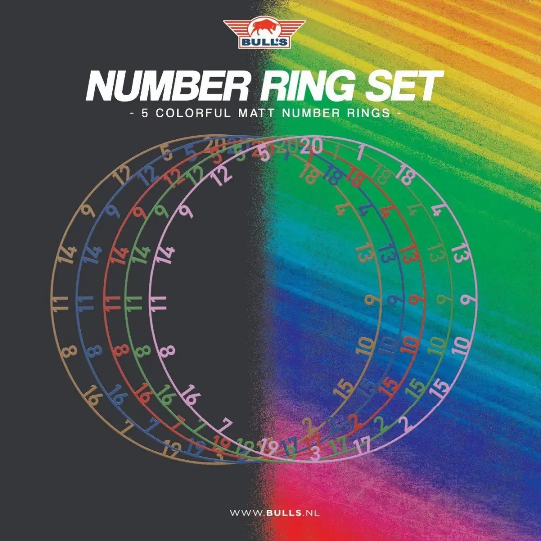Bull's BU-65011 Darten Nummerringen - 5 Stuks - Mat