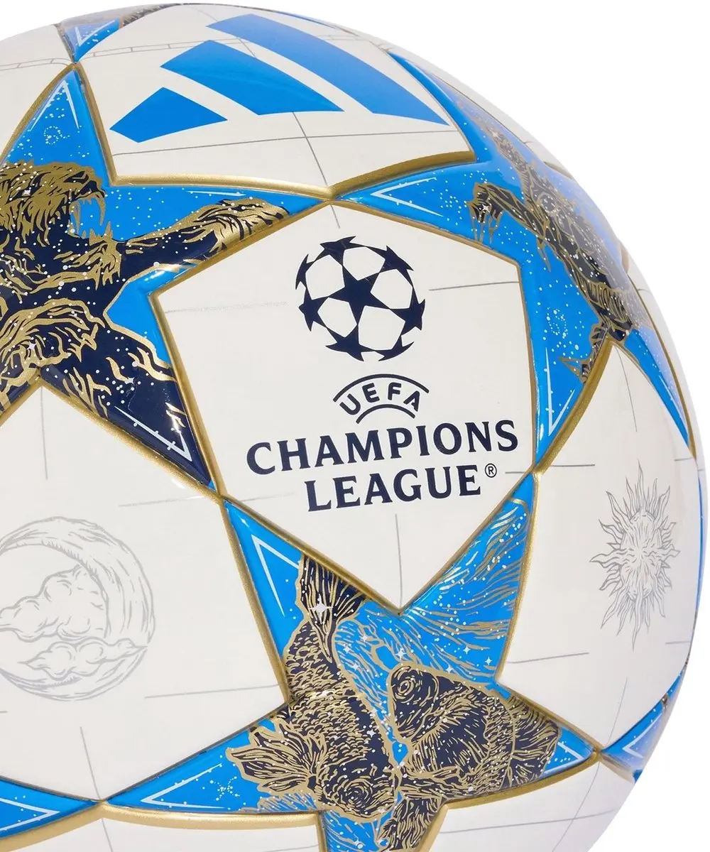 Adidas UCL Competition 25/26 Voetbal Junior - Maat 4 - Wit/Goud/Blauw