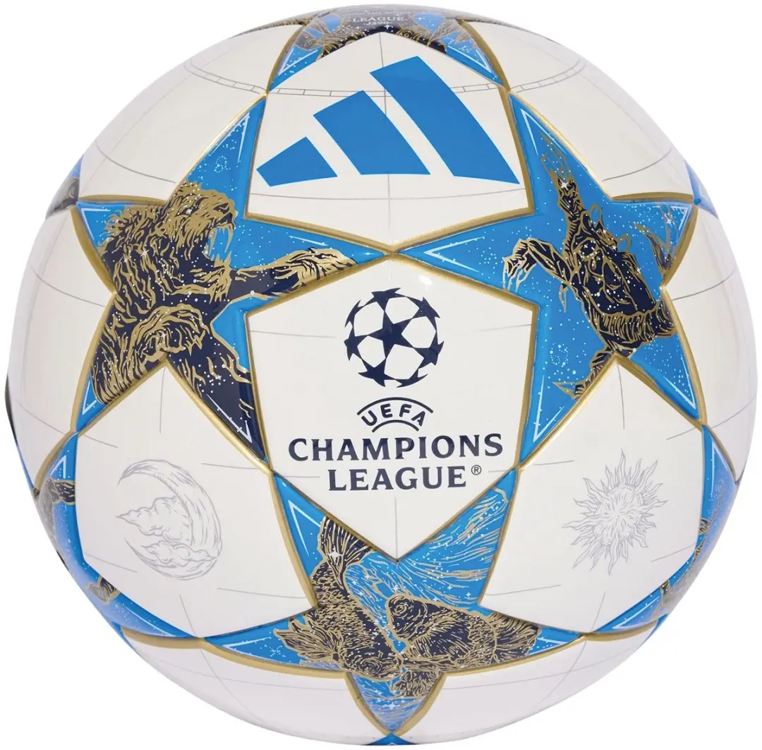 Adidas UCL Competition 25/26 Voetbal Junior - Maat 4 - Wit/Goud/Blauw