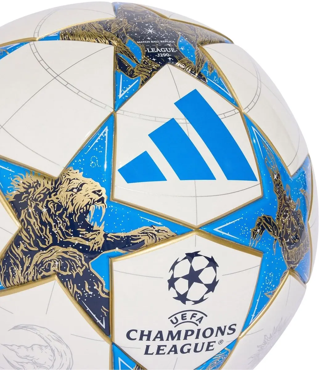 Adidas UCL Competition 25/26 Voetbal Junior - Maat 4 - Wit/Goud/Blauw