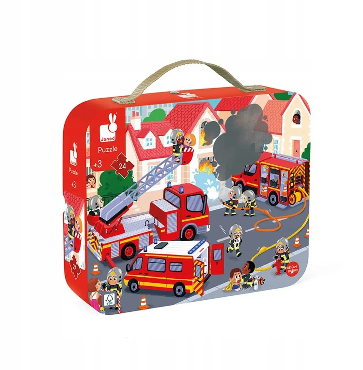 Janod Brandweer Puzzel 24 Stuks - In Koffer