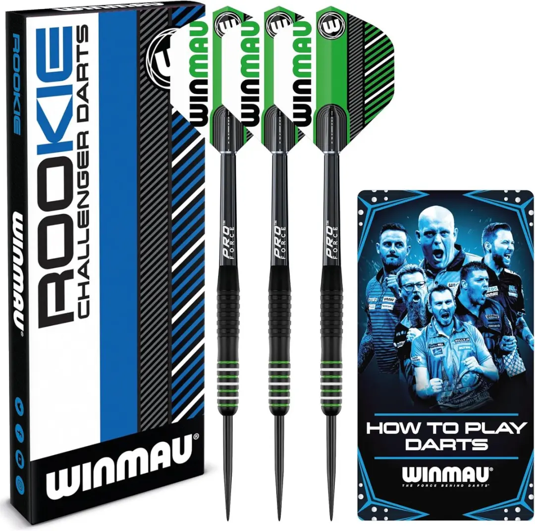 Winmau Dartpijlen Brass Darts Rookie 20g - Groen - 9 Stuks