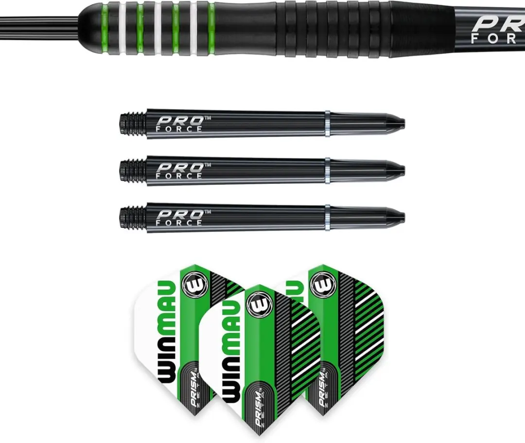 Winmau Dartpijlen Brass Darts Rookie 20g - Groen - 9 Stuks