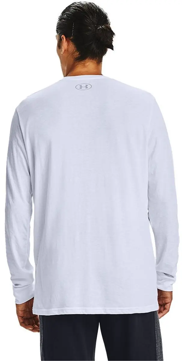 Under Armour UA Sportstyle Left Chest Heren Sportshirt M - Wit/Zwart