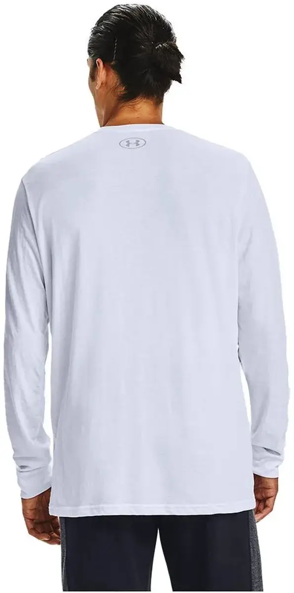Under Armour UA Sportstyle Left Chest Heren Sportshirt M - Wit/Zwart