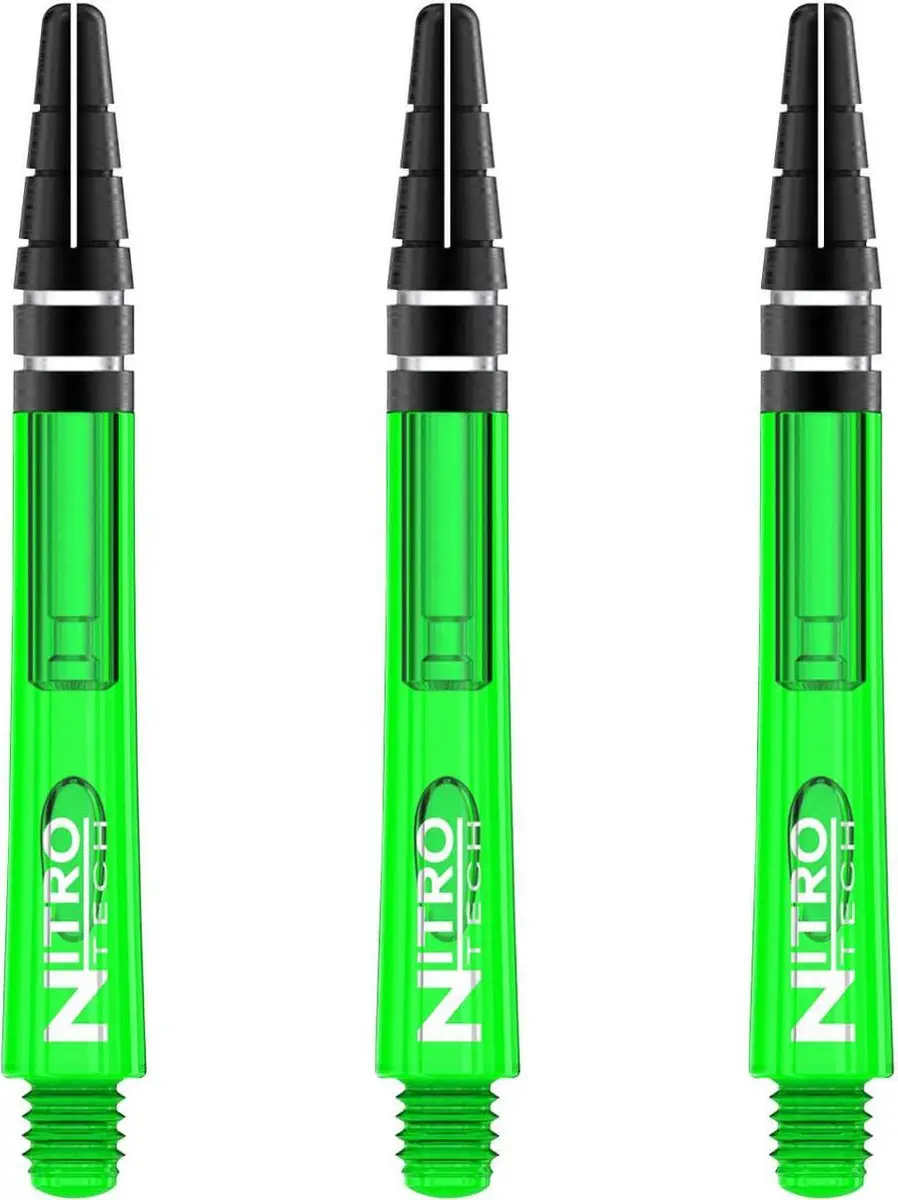 Red Dragon Nitrotech Groen Dartschachten C451 - 9 Stuks