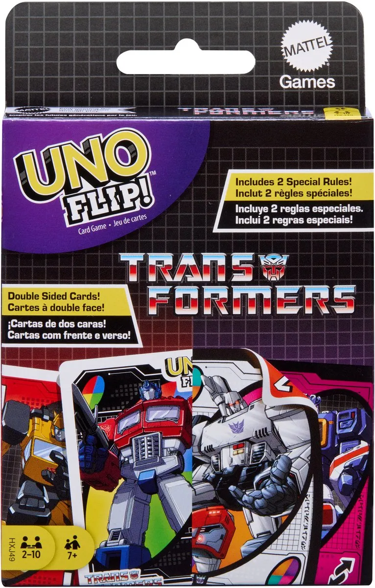 Mattel UNO Flip! Transformers Kaartspel - 2-10 Spelers