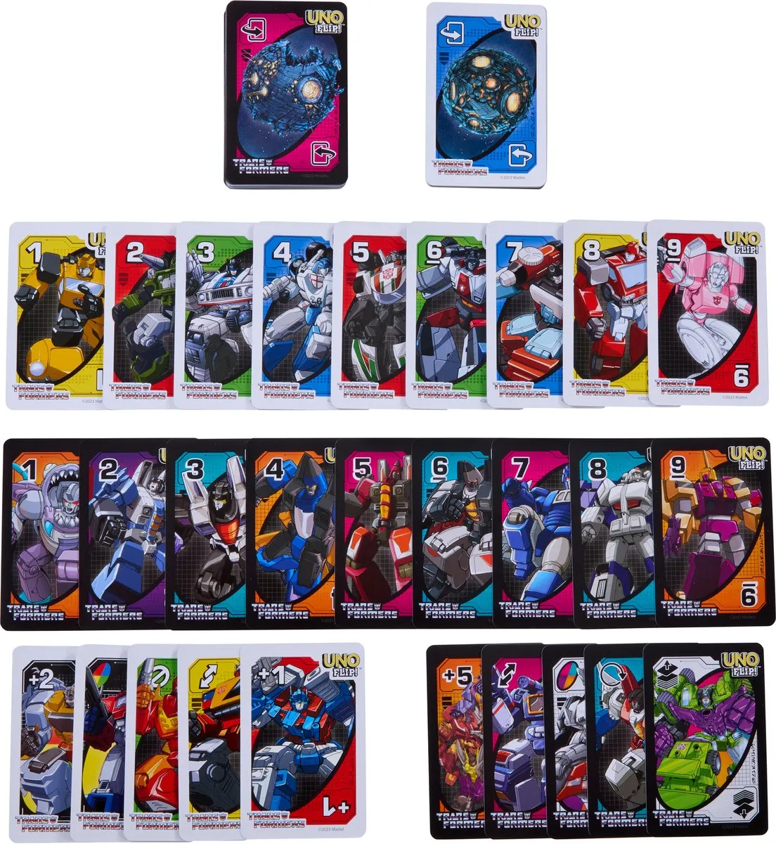 Mattel UNO Flip! Transformers Kaartspel - 2-10 Spelers