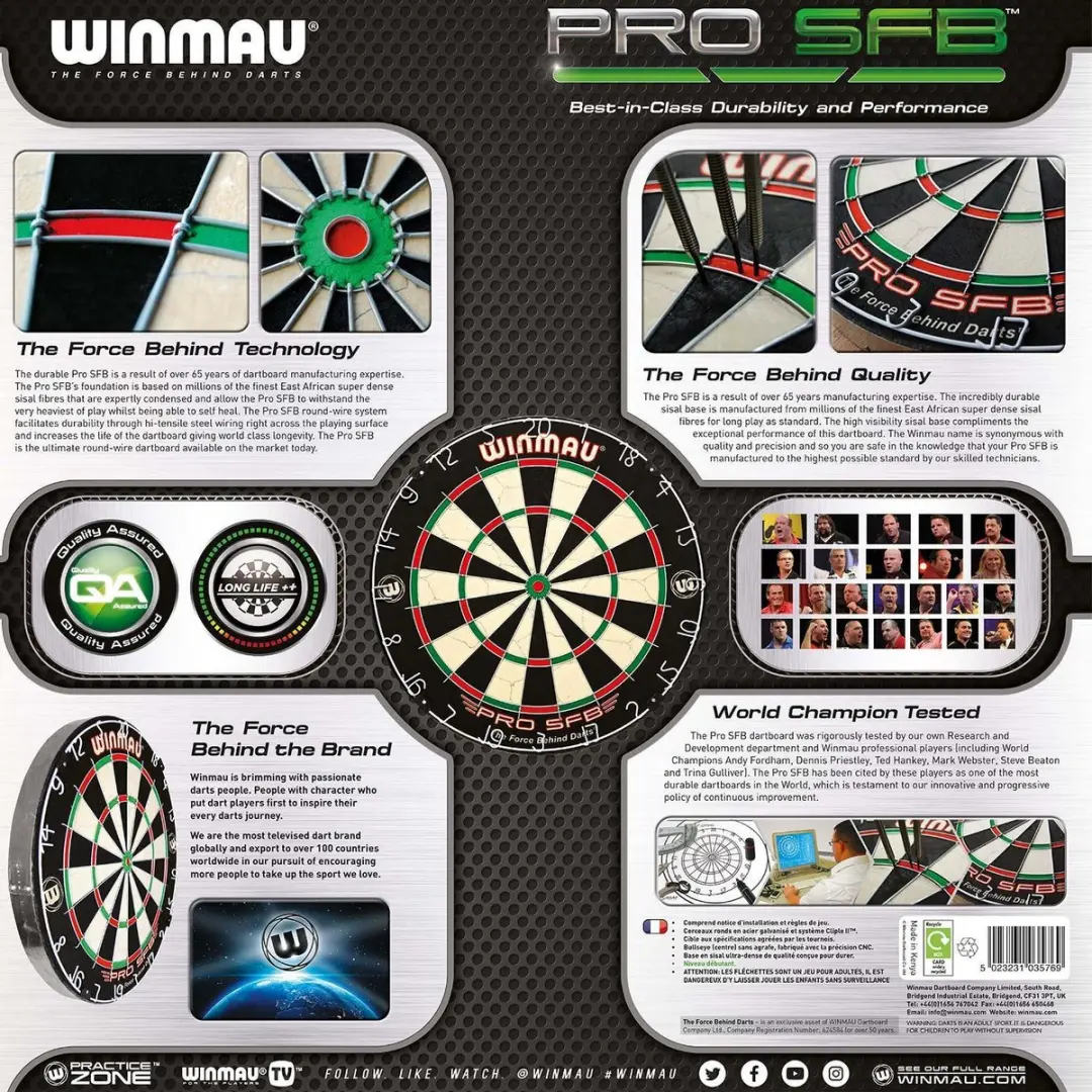 Winmau Pro SFB Dartbord 45cm