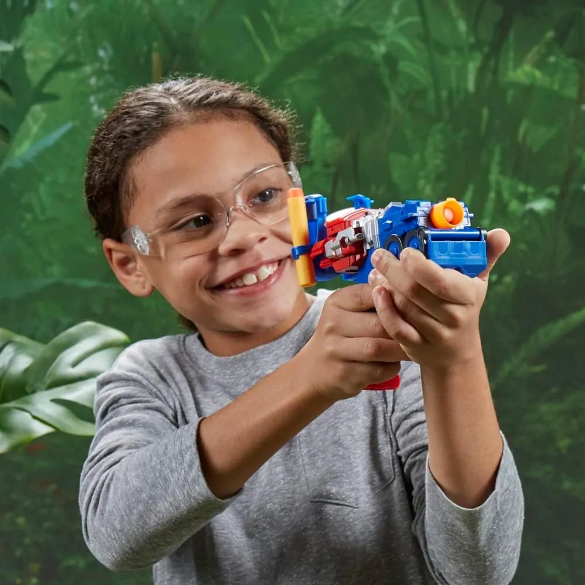 Nerf Transformers Optimus Prime Blaster 2-in-1 - Blauw/Rood/Zilver/Geel - afbeelding 6 van 6