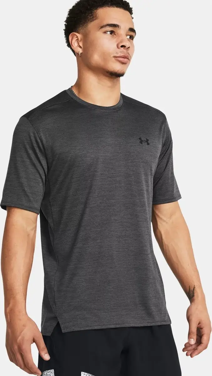 Under Armour UA Tech Vent Heren Sportshirt - Castlerock/Zwart