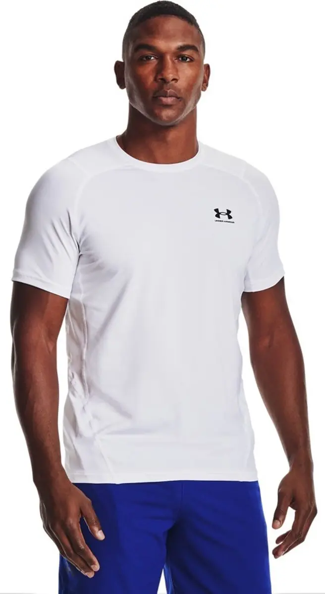 Under Armour UA HG Armour Fitted SS-WHT Heren Sportshirt M