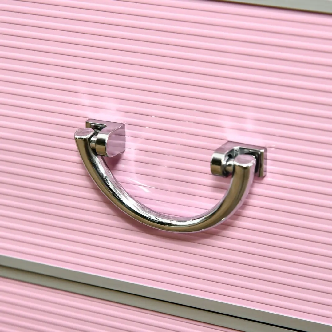 Homcom Make-upkoffer Roze - 36x23x58cm