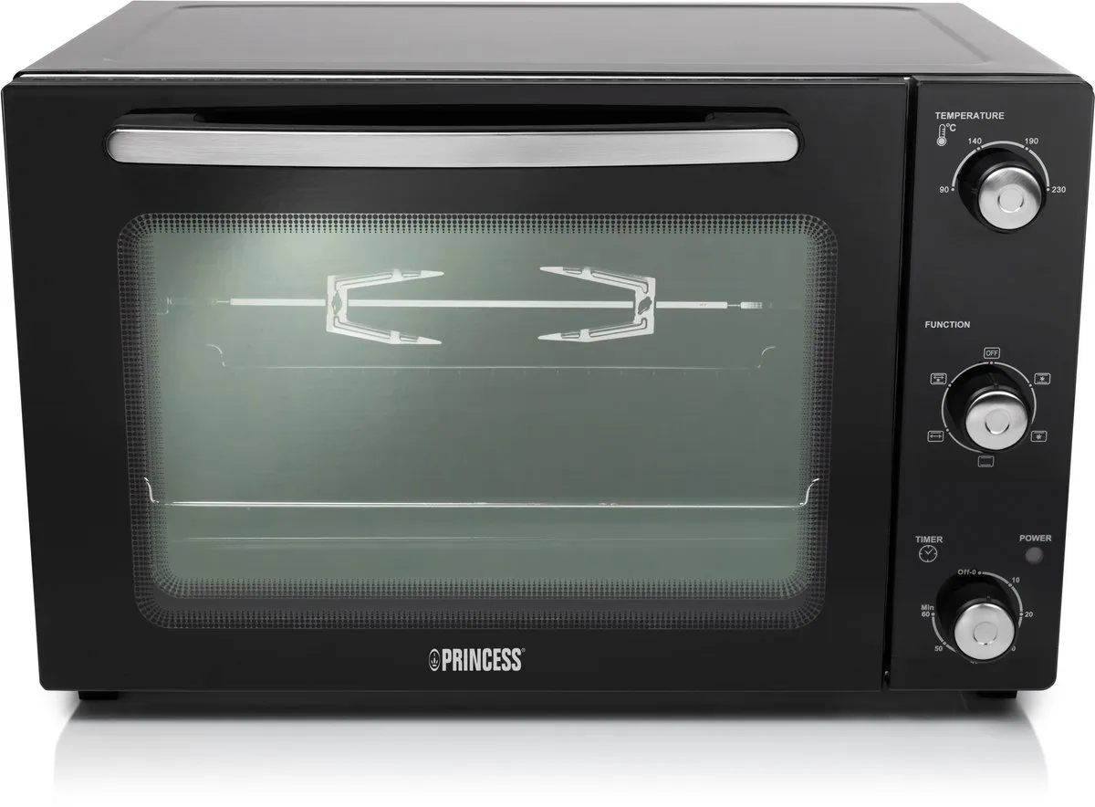 Princess 112756 Vrijstaande Heteluchtoven 45L - 1800W - Zwart