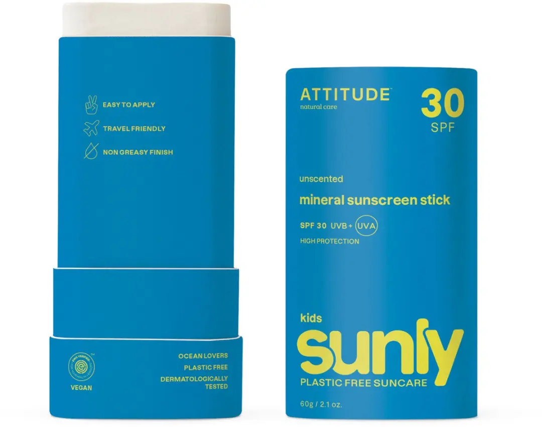 Attitude Sunly Zonnebrandstick Baby & Kind SPF 30 - 60ml