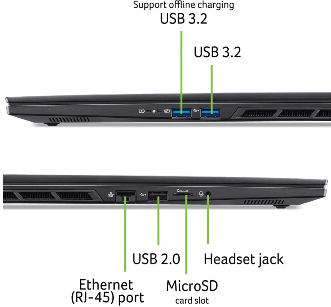 Acer Nitro 16S AI AN16S-61-R6CU Gaming Laptop - 16" 3K 180Hz - AMD Ryzen AI 7 - 16GB - 512GB SSD - RTX 5060