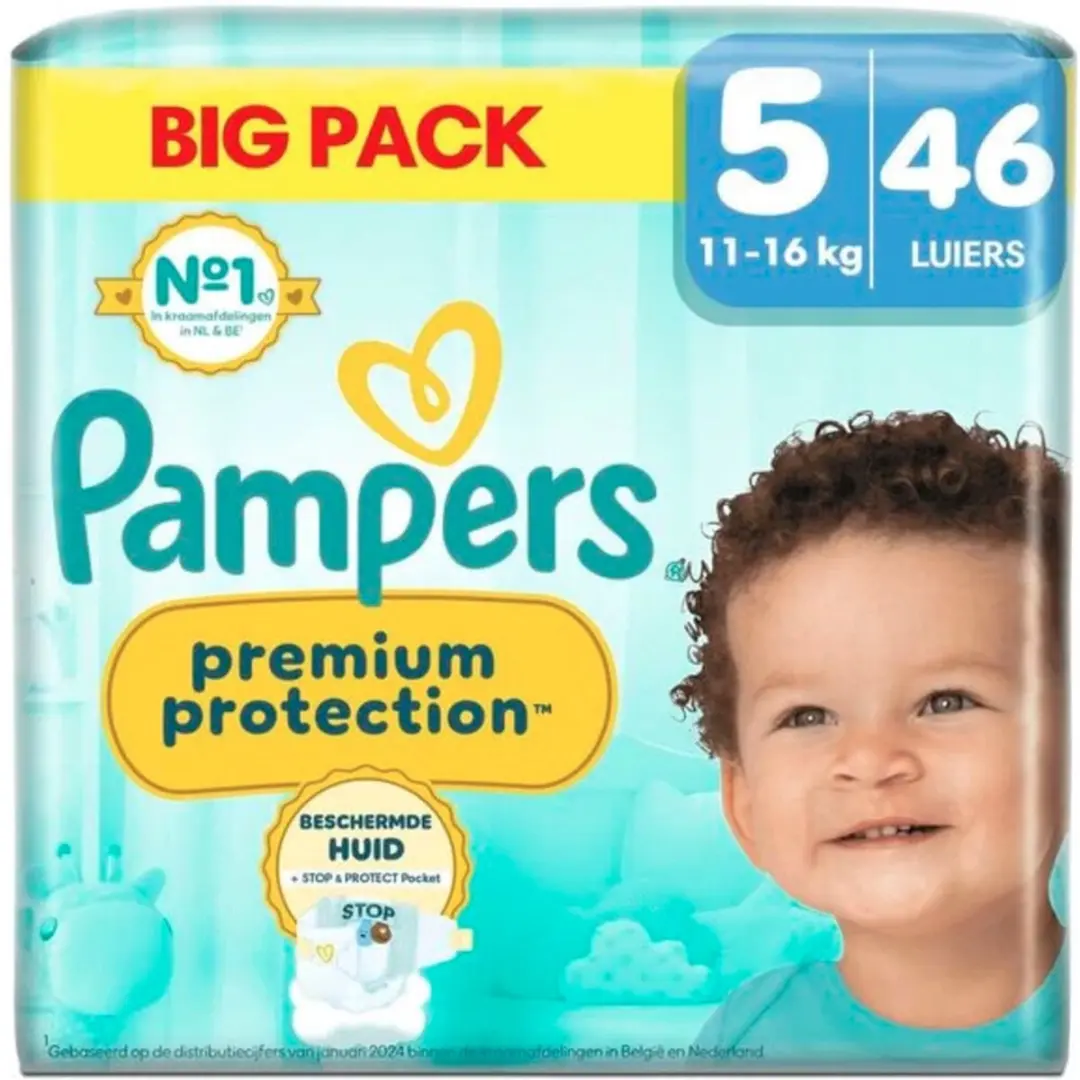 Pampers Premium Protection Maat 5 Luiers 46 Stuks