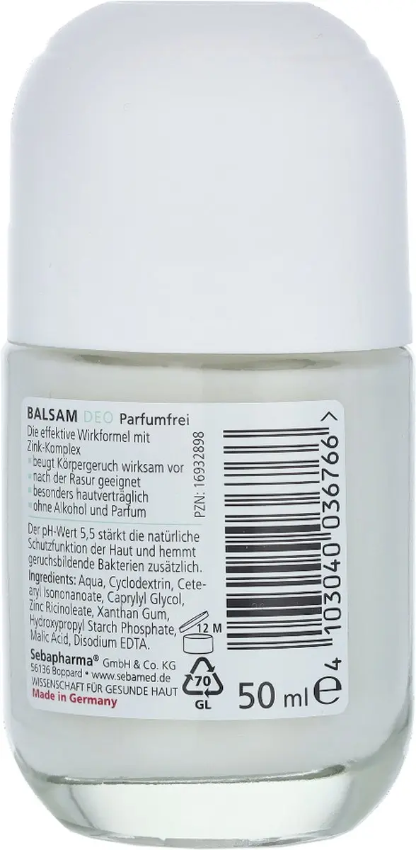 Sebamed Deo Roll-On Balsam 50ml - Parfumvrij