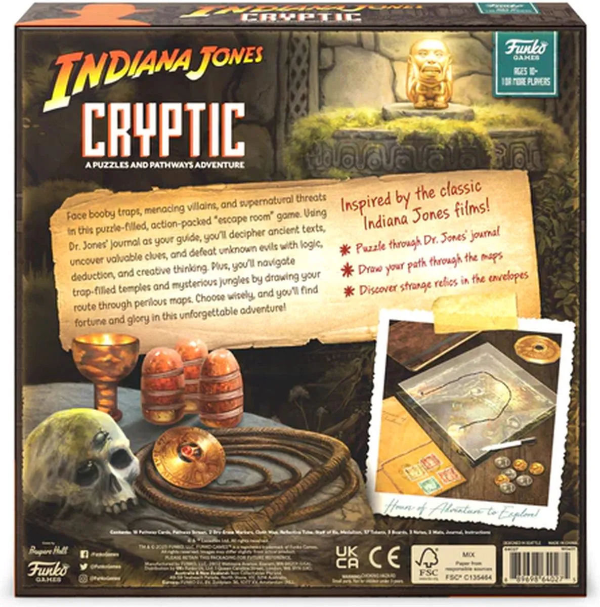 Funko Indiana Jones Cryptic Bordspel - 4 Spelers