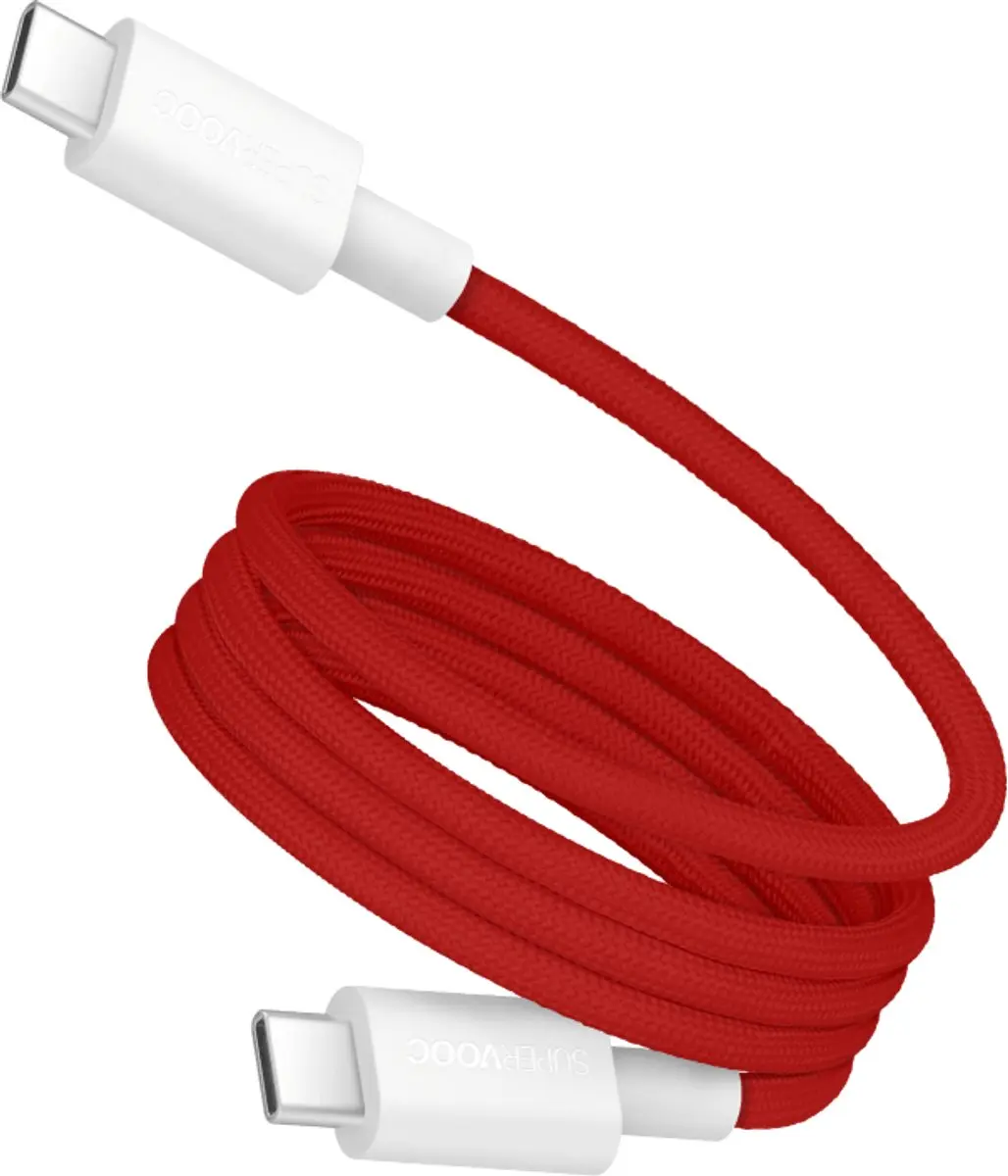 OnePlus SuperVOOC USB-C Kabel 100W 120cm - Rood