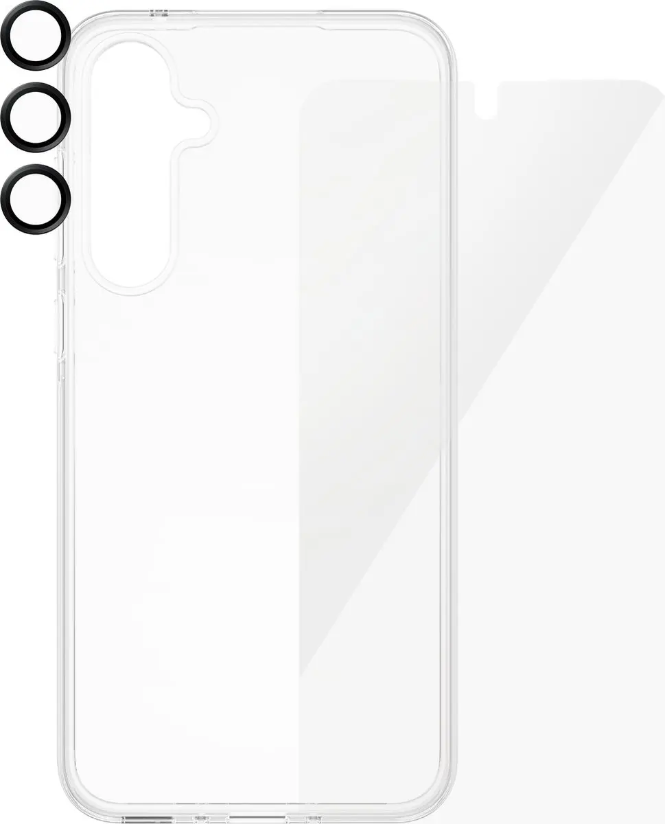 PanzerGlass Edge2Edge Glas + Hoes + Lensset - Samsung Galaxy A55 5G