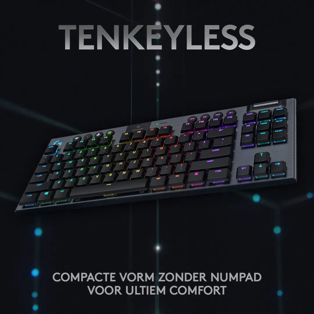 Logitech G G915 TKL GL Tactile Gamingtoetsenbord - Draadloos - Zwart