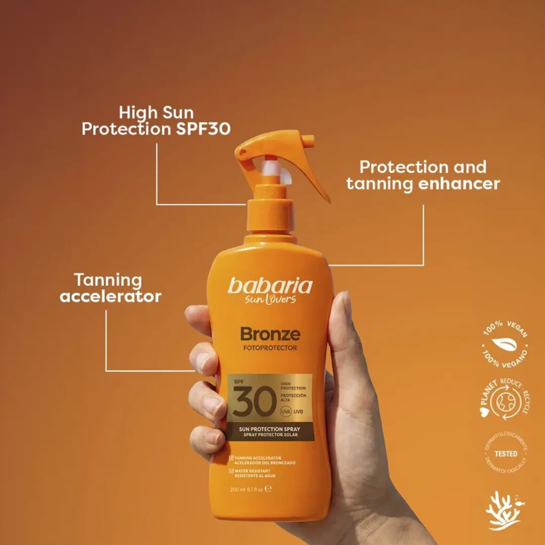Babaria Bronze Zonnebrandspray SPF30 200ml