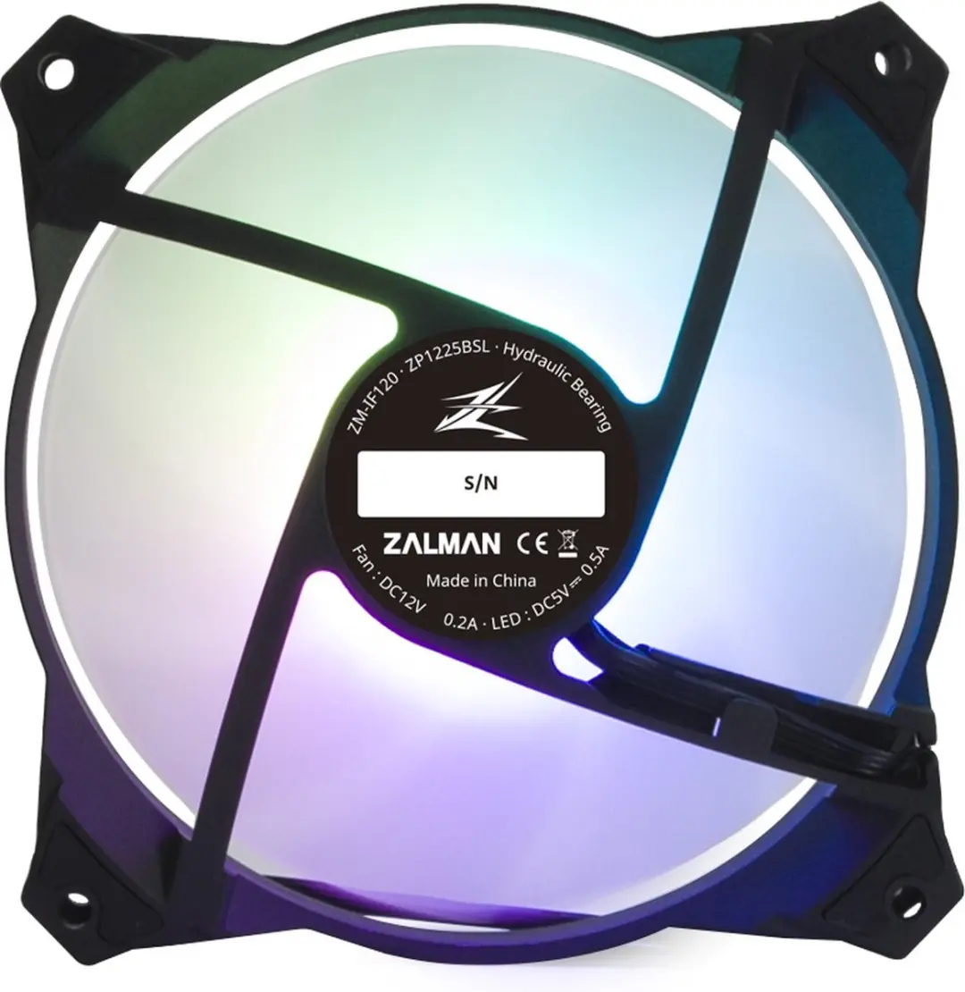 Zalman IF120 ARGB Behuizingsventilator 120mm - Zwart/Wit