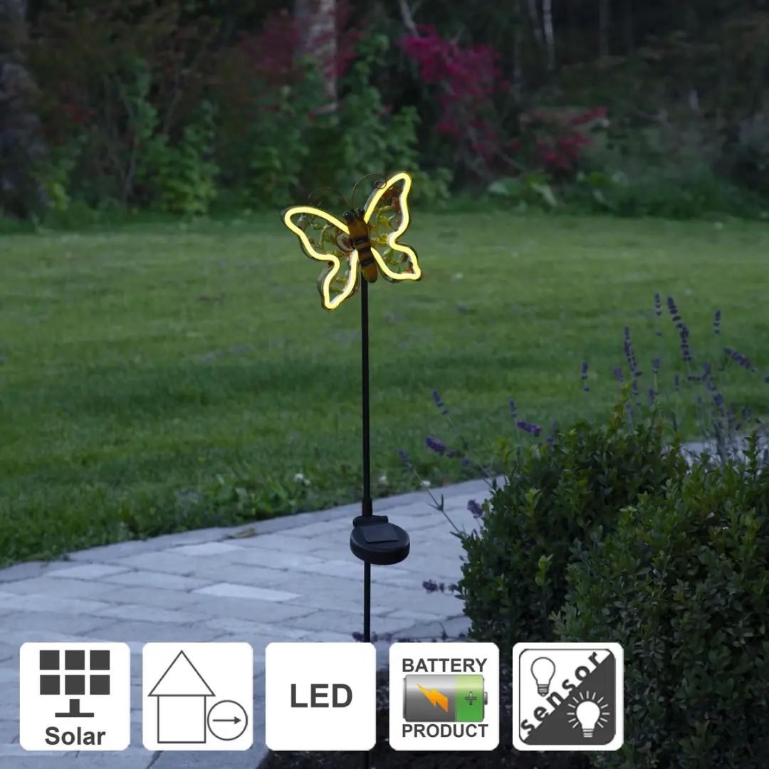 Star Trading Linny Butterfly Grondstaak Zonne-energie - Zilver - afbeelding 5 van 6