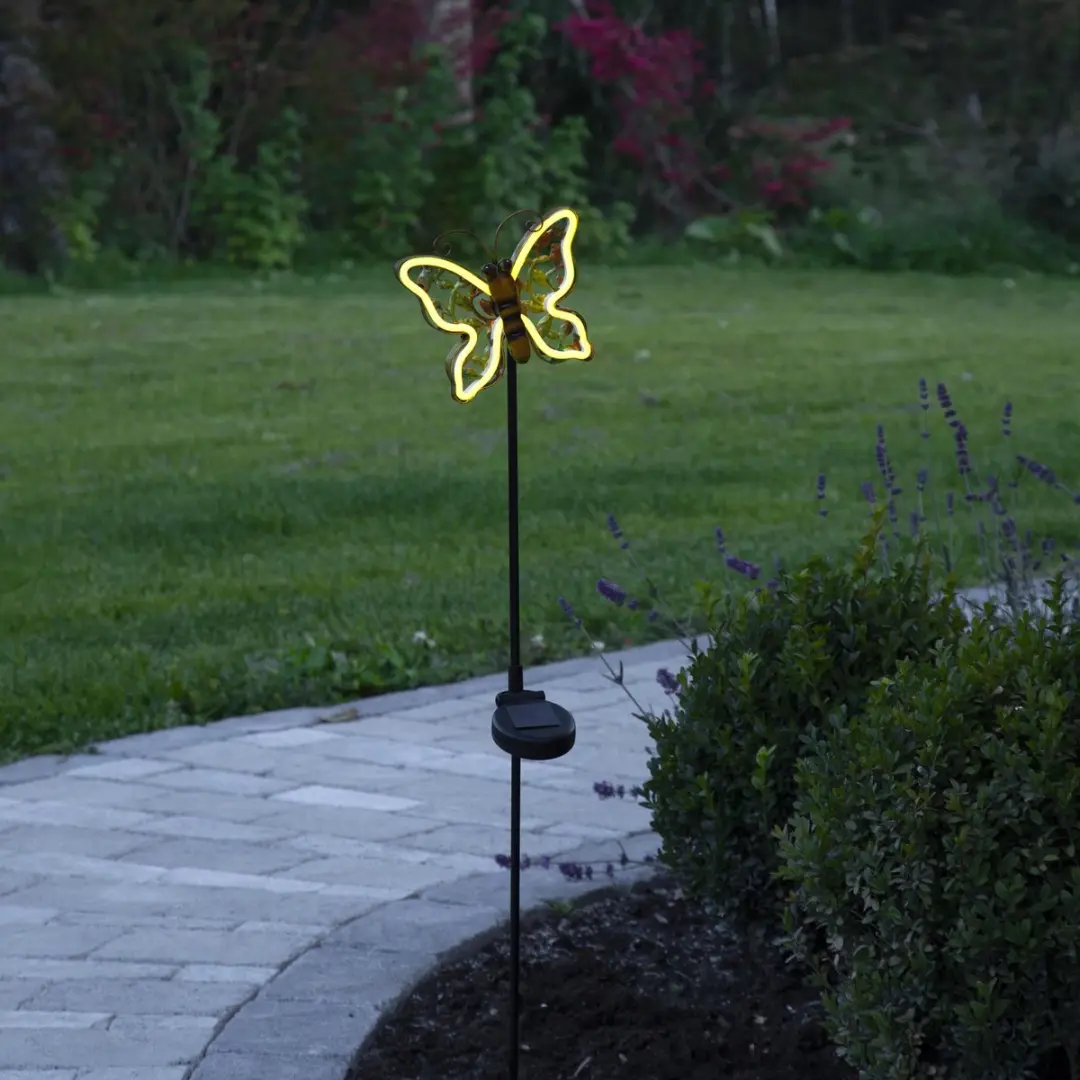Star Trading Linny Butterfly Grondstaak Zonne-energie - Zilver - afbeelding 6 van 6